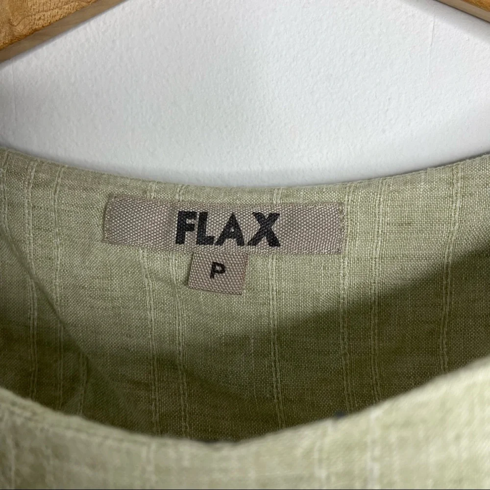 Flax Light Sage Green Linen Shift Dress